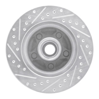 R1 86-92 Jeep COMANCHE Front Right Drilled & Slotted Silver Brake Rotor