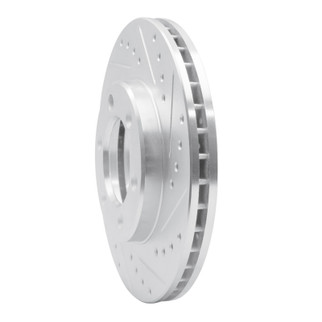 R1 93-98 Toyota T100 Front Right Drilled & Slotted Silver Brake Rotor