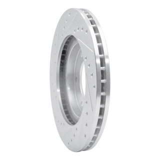 R1 93-98 Toyota T100 Front Right Drilled & Slotted Silver Brake Rotor
