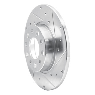 R1 15-25 Alfa Romeo Tonale Rear Right Drilled & Slotted Silver Brake Rotor