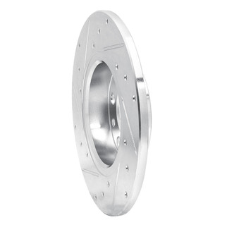 R1 15-25 Alfa Romeo Tonale Rear Right Drilled & Slotted Silver Brake Rotor