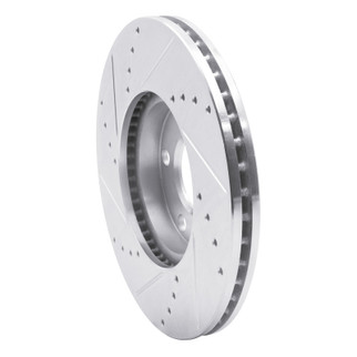 R1 98-98 Volkswagen Passat (USA/Canada) Front Right Drilled & Slotted Silver Brake Rotor