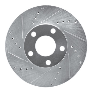 R1 98-98 Volkswagen Passat (USA/Canada) Front Left Drilled & Slotted Silver Brake Rotor