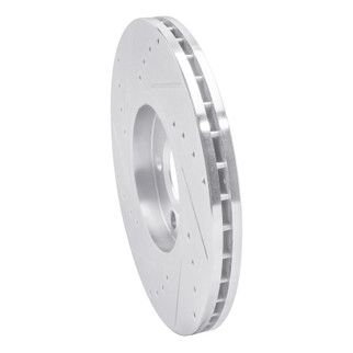 R1 96-98 Volkswagen Passat (USA/Canada) Front Right Drilled & Slotted Silver Brake Rotor