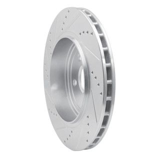 R1 12-25 Dodge Durango Rear Right Drilled & Slotted Silver Brake Rotor