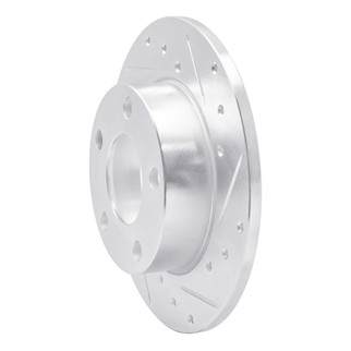 R1 96-05 Audi A4 Quattro Rear Right Drilled & Slotted Silver Brake Rotor