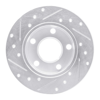 R1 96-05 Audi A4 Quattro Rear Right Drilled & Slotted Silver Brake Rotor