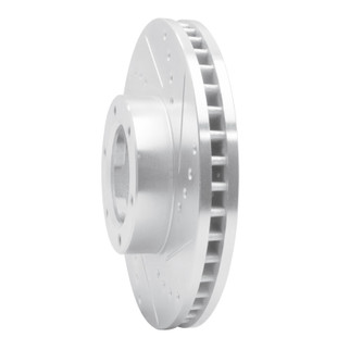 R1 89-93 Toyota Pickup Front Right Drilled & Slotted Silver Brake Rotor