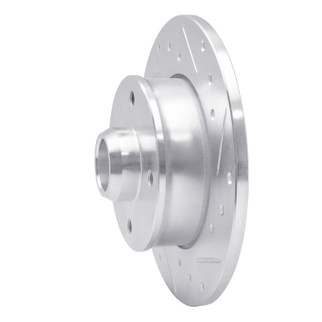 R1 85-02 Volkswagen CORRADO Rear Right Drilled & Slotted Silver Brake Rotor