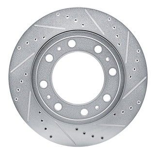 R1 19-25 Ram 3500 Rear Right Drilled & Slotted Silver Brake Rotor