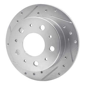 R1 14-21 Ram Promaster 2500 Rear Left Drilled & Slotted Silver Brake Rotor