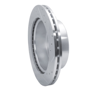 R1 19-25 Ford Ranger (USA/Canada) Rear Left Drilled & Slotted Silver Brake Rotor
