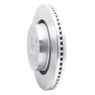 R1 04-06 Dodge Ram 1500 Pickup Front Left Drilled & Slotted Silver Brake Rotor