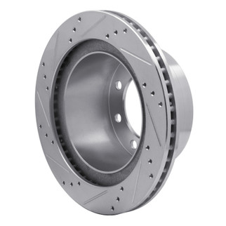 R1 03-08 Dodge Ram 4000 (Mexico) Rear Right Drilled & Slotted Silver Brake Rotor