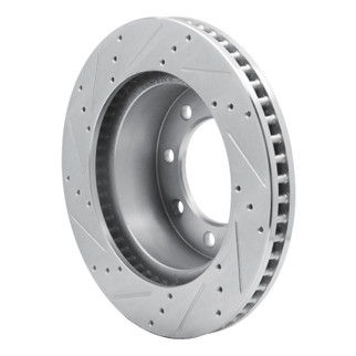 R1 03-08 Dodge Ram 4000 (Mexico) Front Right Drilled & Slotted Silver Brake Rotor