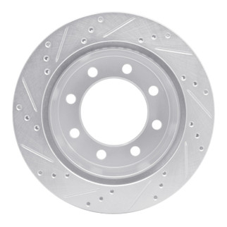 R1 00-02 Dodge Ram 4000 (Mexico) Rear Right Drilled & Slotted Silver Brake Rotor