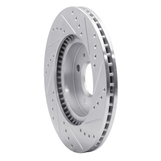R1 12-23 Hyundai ACCENT Front Left Drilled & Slotted Silver Brake Rotor
