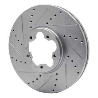 R1 14-19 Ford Transit (Mexico) Front Left Drilled & Slotted Silver Brake Rotor