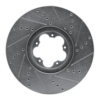 R1 14-19 Ford Transit (Mexico) Front Left Drilled & Slotted Silver Brake Rotor