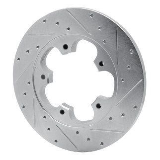 R1 15-25 Ford Transit-250 Rear Left Drilled & Slotted Silver Brake Rotor