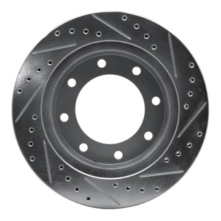 R1 73-93 Dodge B300 Van (71-74) / B300 (75-80) Front Left Drilled & Slotted Silver Brake Rotor