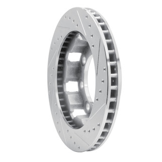 R1 75-93 Dodge W300 Front Left Drilled & Slotted Silver Brake Rotor