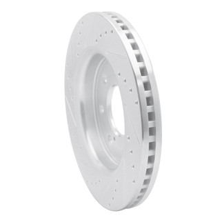 R1 10-14 Ford F-150 4WD Front Right Drilled & Slotted Silver Brake Rotor