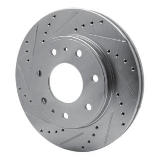 R1 09-09 Ford F-150 RWD Front Left Drilled & Slotted Silver Brake Rotor