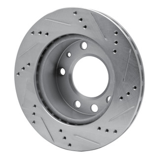 R1 02-06 Dodge Sprinter 2500 Front Left Drilled & Slotted Silver Brake Rotor