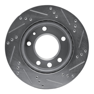 R1 02-06 Dodge Sprinter 2500 Front Left Drilled & Slotted Silver Brake Rotor