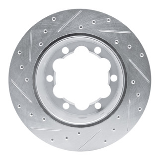 R1 02-06 Dodge Sprinter 3500 Rear Right Drilled & Slotted Silver Brake Rotor