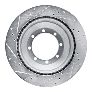 R1 08-19 Ford E-350 Super Duty Rear Right Drilled & Slotted Silver Brake Rotor