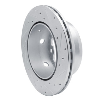 R1 02-06 Dodge Sprinter 3500 Rear Left Drilled & Slotted Silver Brake Rotor