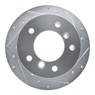 R1 02-18 Dodge Sprinter 3500 Rear Right Drilled & Slotted Silver Brake Rotor