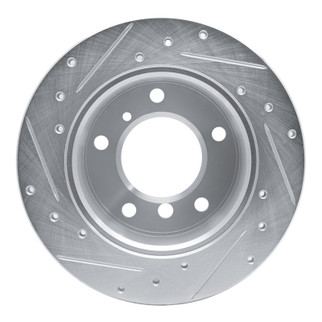 R1 02-18 Dodge Sprinter 3500 Rear Right Drilled & Slotted Silver Brake Rotor