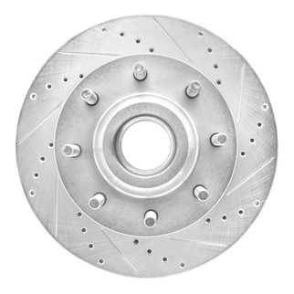 R1 06-12 Ford F-250 2WD (Super Duty) Front Right Drilled & Slotted Silver Brake Rotor