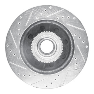 R1 06-12 Ford F-250 2WD (Super Duty) Front Right Drilled & Slotted Silver Brake Rotor