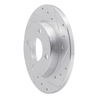 R1 78-90 Dodge Charger Front Right Drilled & Slotted Silver Brake Rotor