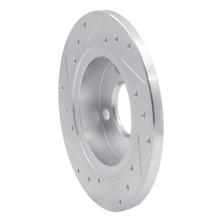 R1 78-90 Dodge Charger Front Right Drilled & Slotted Silver Brake Rotor
