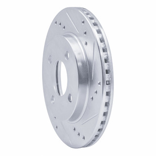 R1 95-96 Dodge Neon (USA/Canada) Front Right Drilled & Slotted Silver Brake Rotor