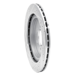 R1 92-02 Dodge Viper Rear Right Drilled & Slotted Silver Brake Rotor