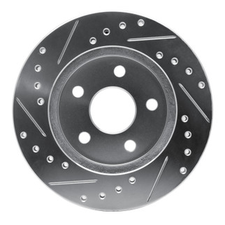 R1 91-92 Dodge Monaco Front Right Drilled & Slotted Silver Brake Rotor