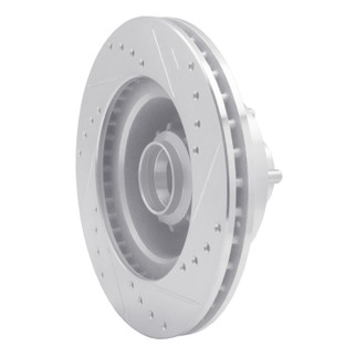 R1 70-72 Dodge Charger Front Left Drilled & Slotted Silver Brake Rotor