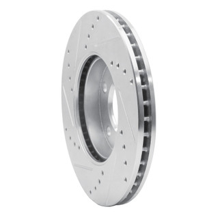 R1 01-07 Ford Escape Front Right Drilled & Slotted Silver Brake Rotor