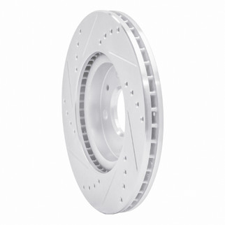 R1 78-83 Dodge CHALLENGER Rear Right Drilled & Slotted Silver Brake Rotor