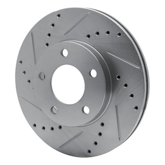 R1 01-07 Ford Escape Front Left Drilled & Slotted Silver Brake Rotor