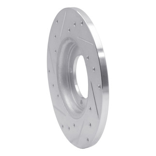 R1 78-83 Dodge CHALLENGER Front Right Drilled & Slotted Silver Brake Rotor