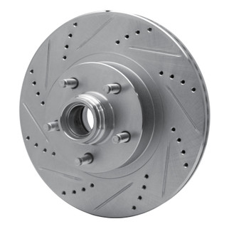 R1 01-05 Ford Explorer Sport Trac Front Left Drilled & Slotted Silver Brake Rotor