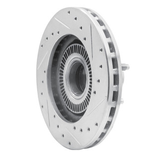 R1 98-02 Ford Ranger (USA/Canada) Front Right Drilled & Slotted Silver Brake Rotor