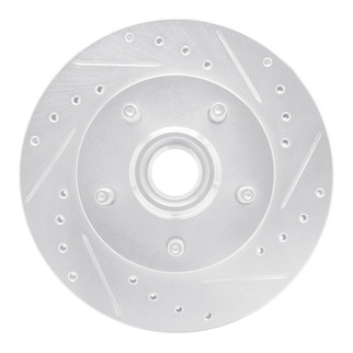 R1 98-02 Ford Ranger (USA/Canada) Front Right Drilled & Slotted Silver Brake Rotor